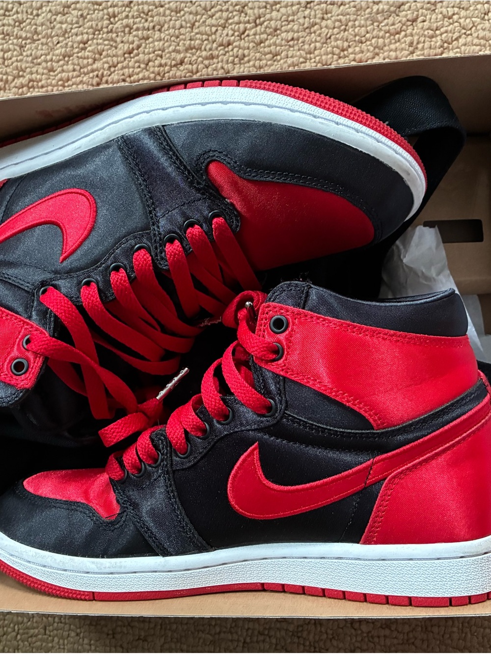 Nike Red & Black High Top Jordans